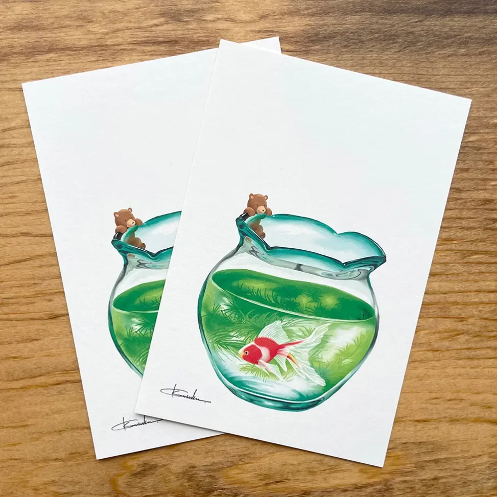 金魚鉢のポストカード